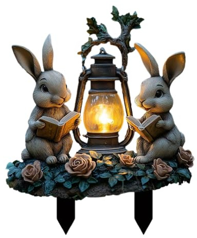 Generisch 2D Acryl Osterhasen Gartenstecker Ostern | Bunny Gartenschild | Gartenstecker Osterdeko Ostern Garten Deko | Osterdeko Outdoor | Osterhase Außen Osterdekoration Frühlingsdeko