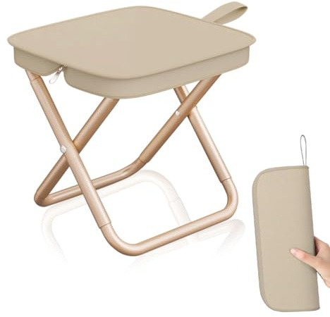 XLZJYIJ Campinghocker Faltbar, Mini Camping Hocker, 32 cm Kleiner Tragbarer Klapphocker, Hocker Klappbar für Wandern Garten Angeln Grillen Strand