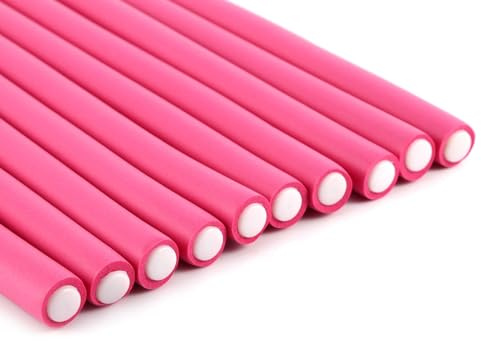 Soft Hair Curler Rollers Set - 10Pcs Bendy Rollers for Effortless Styling and Beautiful Curls - Gentle on Hair, 360° Rotatable, for All Types