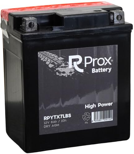 Batería Moto YTX7L-BS AGM High Power 12V 6Ah 100Amp. Máximo Poder de Arranque. Made in Europa.