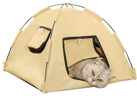 Katzenzelt Im Freien - Faltbare Kätzchen Sonnenschutz - Tragbare Wetterfeste für Wohnung Reise Garten Sommer Outdoor Reise Camping Terrasse
