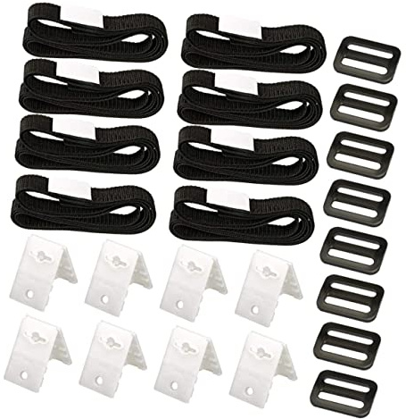 EPIGEIST Kit de Sangles pour Attache Couverture Solaire Piscine Robuste et Fixation Sécurisée et Résistante Vent Accessoire Pratique pour Enrouleur de Bâche