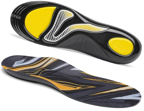 Ulicox Ortopediche Solette per Uomo e Donna Comfort Arco Scarpe Plantari per Piede Piatto Fascite Plantare Dolore al Piede Solette per Assorbimento Degli Urti e Ammortizzazione 43/44