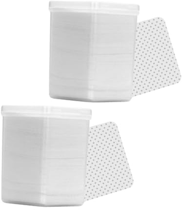 Healvian Compresas de Algodón de Color Claro para Limpieza Profunda y Cuidado de Piel, 400 Unidades en 2 Cajas, Ideales para Limpiar Botellas de Pegamento y Maquillaje