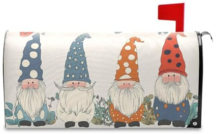 Yoogain Safari Retro Semplice Gnomi Decorativi Della Copertura Della Cassetta Della Posta per Halloween Divertente Copertura Delle Cassette Postali di Formato Standard Size per Buzon