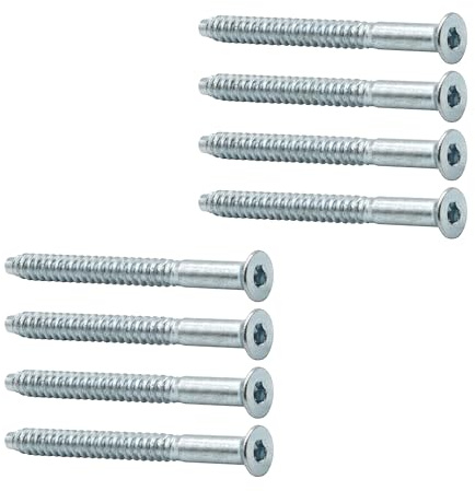 Ersatzschrauben-Set passend für IKEA EXPEDIT Regal – 8 Stück – 7 x 85 mm Möbel-Verbindungsschrauben