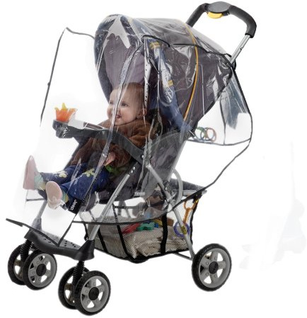 Jeep Standard Stroller Rain Cover, Stroller Rain Cover, Baby Rain Cover, Stroller Accessories, Stroller Weather Shield, Universal Size, Waterproof, Windproof, Ventilation, Clear Vinyl Plastic
