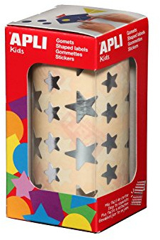Apli Kids 11117 Rouleau de 2360 gommettes Etoiles Argent