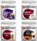 Tassimo Costa Cappuccino + Cadbury + Costa Latte + L'Or Latte Macchiato Caramel x 4 Favourite Packs, Total 56 Discs