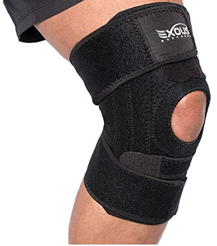 Knee Support Brace For Men & Women Unique 4-way Adjustable Non-Slip Neoprene Strap System For Arthritis, Running Bursitis, For ACL, Ligament Damage Ideal For Sports - Skiing & Meniscus Tear