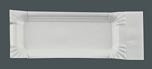 Unbekannt Hosti Pappteller rechteckig, 8 x 18+3 cm, 250 Stück