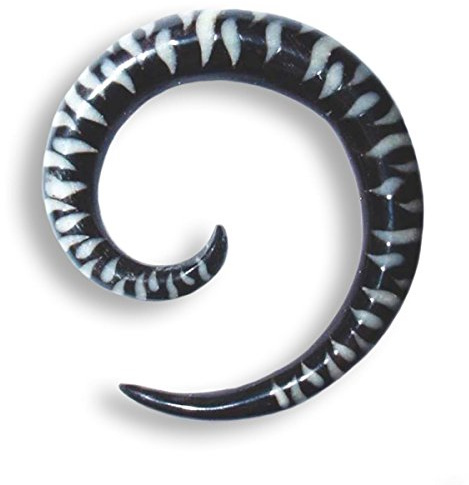 Island Piercings PAAR Dehnungsspirale Spirale Sichel Horn 4mm-8mm