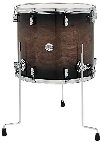 Pacific Drums Concept Maple Series Floor Tom, 18 x 16, Exotic Walnut to Charcoal Burst
