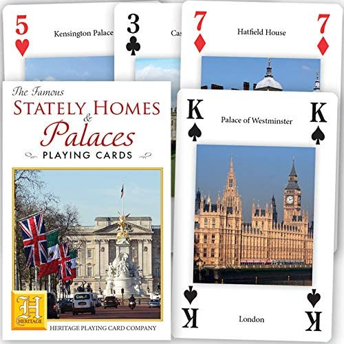 Famous Stately Homes & Palaces Deck mit 52 Spielkarten + Joker