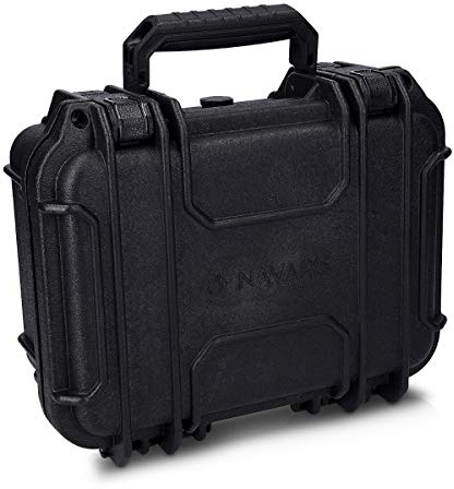 Navaris Wasserdichter Kamerakoffer mit Würfelschaum - 23,5 x 19 x 11,2cm - Universal Outdoor Kamera Case - Aufbewahrungsbox Schutzkoffer in Schwarz
