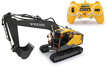 JAMARA Bagger Volvo EC160E 2,4GHz - realistische Funktionen, jedes Gelenk einzeln steuerbar, realistische Sounds, 660 ° Turmdrehung, Auto-Standby-Modus