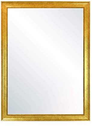 CHELY INTERMARKET, Espejo de Pared Cuerpo Entero Medidas 60X80 cm (67,50x87,50 cm) Dorado/Mod-155, Ideal para peluquerías, salón, Comedor, Dormitorio y oficinas. Fabricado en España. Material Madera.