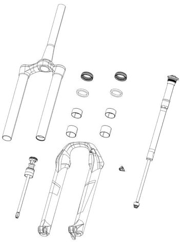 Sram RockSh.Pike ULT. Gabel-Aufkleber-Kit Schwarz 27/29