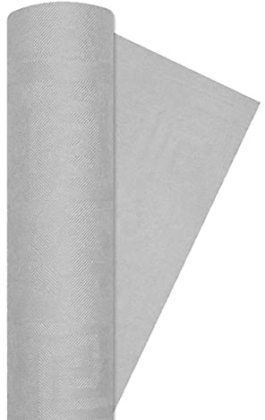 Ciao Rollen Tischdecke aus Damastpapier (120cm x 7m), Pastellgrau