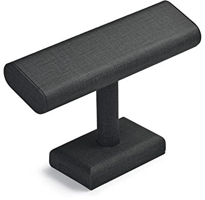 Oirlv Watch Stand Bracelet Stand Display Bangle Watch Holder Watch Rack Jewellery Organizer PU Leather Watch Display Stand T-bar Showcase Jewellery Display Holder Home Chain Bracelet Bangle Organizer