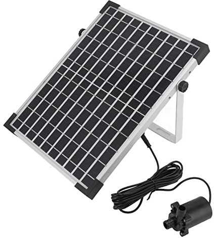 Pompe Solaire pour Fontaine, Filtre Anti-colmatage 10V 12W Pompe de Bassin Solaire Compacte écologique avec 13 Buses pour Piscines
