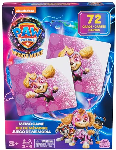 Paw Patrol Editrice Giochi – Paw Patrol – Das Super-Film, Kartenspiel zur Gedächtnisstimulierung, Spiele für Kinder und Mädchen, 4 Jahre