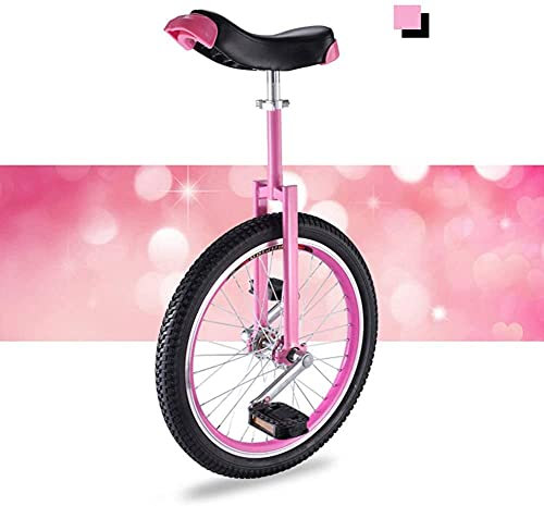 Einrad Fahrrad für Mädchen/Kinder/Erwachsene/Damen Einrad Trainer, 16 Zoll 18 Zoll 20 Zoll Einrad Rad Laufrad Trainingsrad für 9 Jahre (Color : Pink, Size : 18 Zoll Rad)