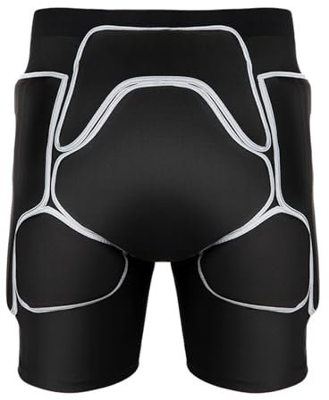 FaroLy Gepolsterte Schutzhosen für Erwachsene Skating-Aufprallschutz Butt pad Shorts 3D Schutz für Hüfte und Steißbein für Ski und Snowboard (Color : Schwarz, Size : XL)
