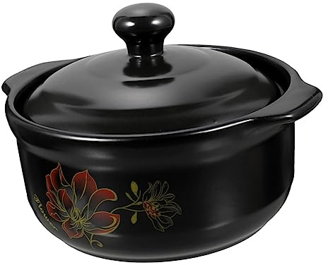 Mikinona Casserole Résistante Chaleur Pour Potage Et Ragoût Adaptée Cuisine Domestique Et Professionnelle Avec Double Poignée Pour Transport Facile Pour Et Plats Mijotés