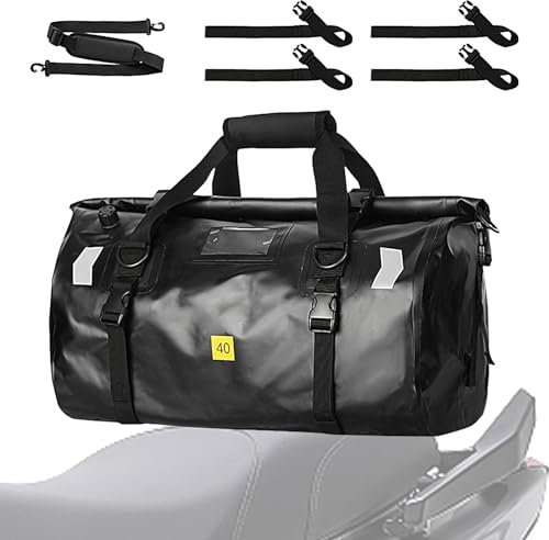 Wasserdichte Motorradtasche, Motorrad-Trockentasche | 40L großer Motorrad-Heck-Trockenrucksack,Satteltaschen, robuste, trockene Seesäcke, trockene Seesäcke zum Schwimmen, Camping, Reisen, Fitnessstudi