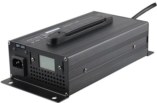Lzyjck Chargeur De Batterie pour Chariot Élévateur 1200 W Chargeurs De Batteries Au Plomb 12 V/24 V/36 V/48 V/60 V/72 V pour Chariot Élévateur Électrique, Transpalette, Autolaveuse,12v 40a,N1