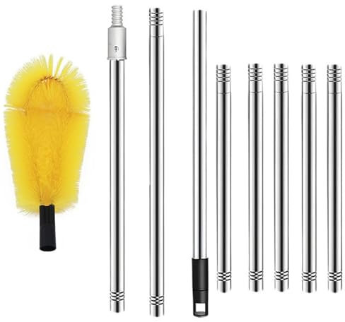 Outils de nettoyage de gouttières télescopiques, nettoyeurs de gouttières à partir du sol - Brosse de nettoyage de gouttière efficace | Nettoyage de gouttière longue durée pour les feuilles de saleté,