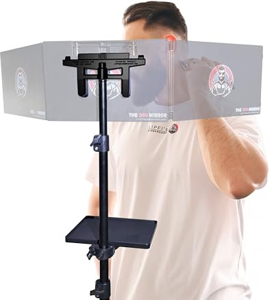 Treppiede Regolabile per Specchio 360 Standard - 3 Facce Barbiere | Compatibile con Specchio 360 Taglia Standard, Include Treppiede + Adattatore + Supporto, Regolabile fino a 2m per Uomo
