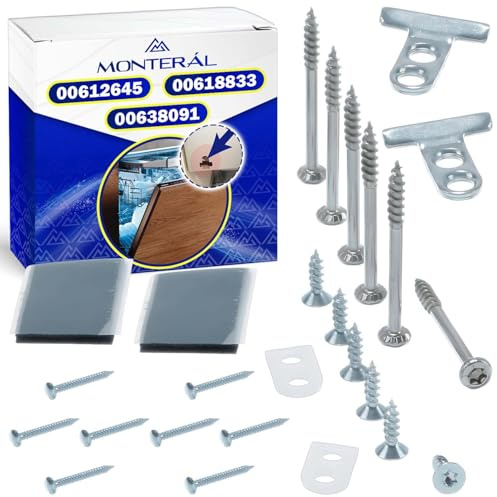 Kit de Fixation de la Façade du Meuble pour la Porte du Lave Vaisselle Encastrable avec le Code Original 00612645 00618833 00638091 pour Bosch pour Balay pour Siemens pour Neff - MONTERAL