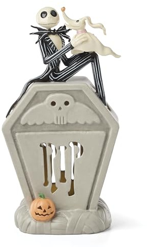 Lenox Nightmare Before Christmas Light-Up Figurine, Jack Skellington, Porcelain, Requires 3 AAA Batteries, Halloween Decor Indoor, Halloween Table Decorations (1 Figurine) 3 AAA Batteries Not Included