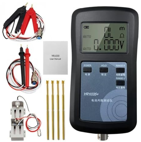 Giwnhvx YR1035+ - Tester di interna della batteria al litio a 4 fili, 100 V, ohmmetro interno della batteria per batteria Ni- Ni-CD Li-Ion versione migliorata