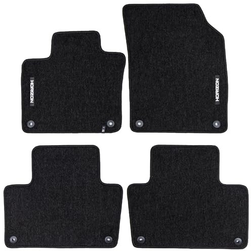 MOTOS Velours-Fußmatten Passend Für Volvo XC90 II ab 2014 - Hochwertige Auto Fußmatten Mit Präziser Verarbeitung, Clip- Und Klettverschlüssen, Schmutzabweisend - Ideal Für Anspruchsvolle Fahrer