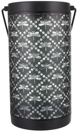 HOMSFOU Hollow Dragonfly Solar Lantern Led Outdoor Hanging Solar Garden Light Lantern for Yard Patio Landscape Lighting