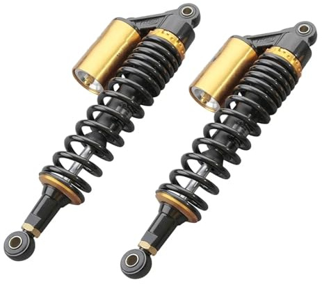 RVIFY Amortisseur Kits de Suspension 1 Paire d'amortisseurs pneumatiques arrière de Moto de 375 mm pour Scooter, Kart, cyclomoteur, Quad, ATV, 150 CC à 750 CC Amortisseurs Kits
