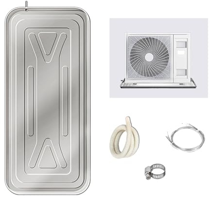 Bandeja aire Acondicionado, Sin Fuga Bandeja de Goteo del Colector de Agua Condensada, Acero Inoxidable 304, Bandeja Grande(100x47.5cm/39.3x18.7in)