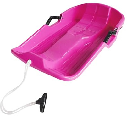 Zambuph Snow Sleigh Slider, tavola da di qualità con corda per e pattinaggio, resistente e durevole. Snowboard, slitta, slittino, scooter da neve. , Rosa , 65x42x14cm