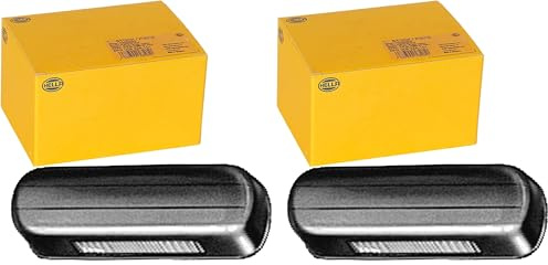 Hella 2KA 001 389-101 Kennzeichenleuchte - Halogen - 12/24V - geschraubt/Anbau - Lichtscheibenfarbe: glasklar - Stecker: Flachstecker - rechts/links/außen/hinten - Menge: 10 (Packung mit 2)