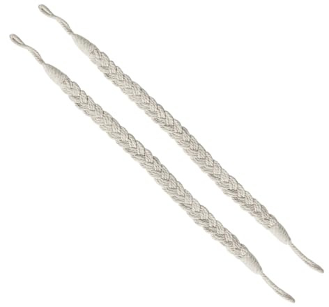 SHINEOFI Bridas para Cortinas Tejidas de Cuerda Trenzada 2 Piezas Color Beige Soportes Aplicables para Cortinas Accesorios Decorativos para Hogar Sala y Oficina