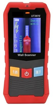 Rilevatore Tubi e Cavi Elettrici, Rilevatore di metalli con scanner da parete 4 in 1, rilevatore montanti in legno, cavi sotto tensione CA, profondità(387E)