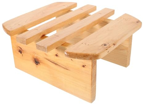 IMIKEYA Runder und Rutschfester Ermüdungsreduktion Entspannung Oberfläche zur mit Holztritt Fußhocker für im Komfortablen Design Badezimmer Sauna