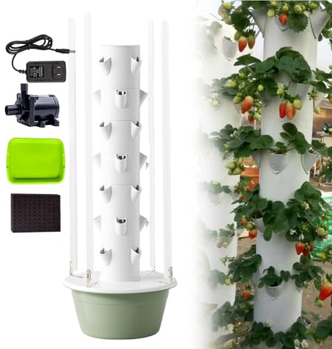 SENODON Torre idroponica con luci LED: Coltiva in casa Tutto L'Anno | Luci LED professionali per una crescita rapida in casa.
