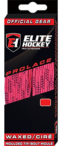 Elite Hockey Prolace Waxed Hockey Skate Laces (Pink, 84)