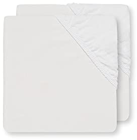 Jollein 510-565-00001 Spannlaken Baumwolle, 70 x 140 cm, weiß