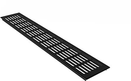 Aluminium Lüftungsgitter Stegblech Lüftung 100mm x 600mm in Schwarz pulverbeschichtet