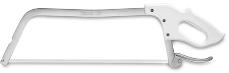 Scie américaine lame acier inox 50 cm manche polycarbonate blanc